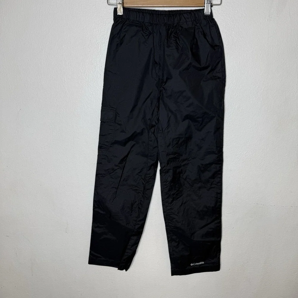 Columbia Black Cypress Brooks II Rain Pants Outdoor Kids Medium 10/12